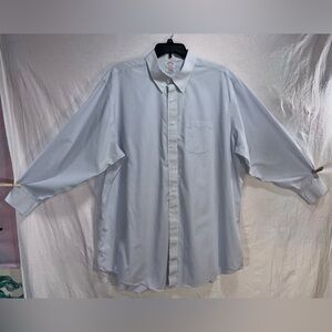 Supima® Cotton Non-Iron Button Down Collar Windowpane Dress Shirt 18 1/2 - 34